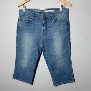 DKNY Ludlow Capri Jeans Mid Rise Dark Wash Blue Denim Stretch Women’s Size 10